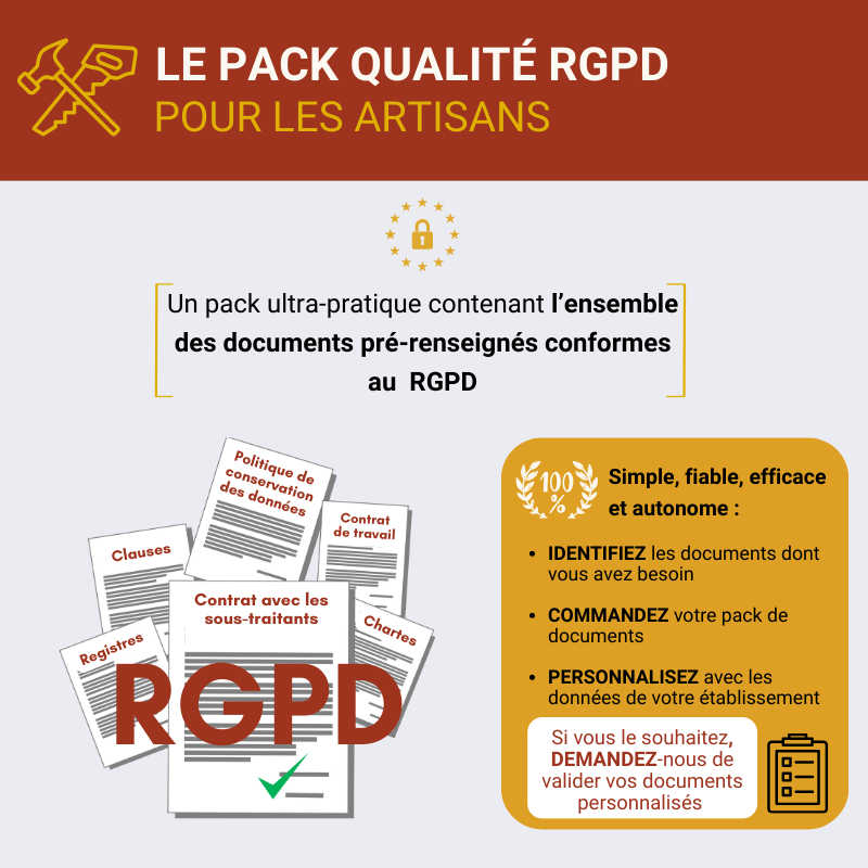 Pack Qualité RGPD pour les Artisans