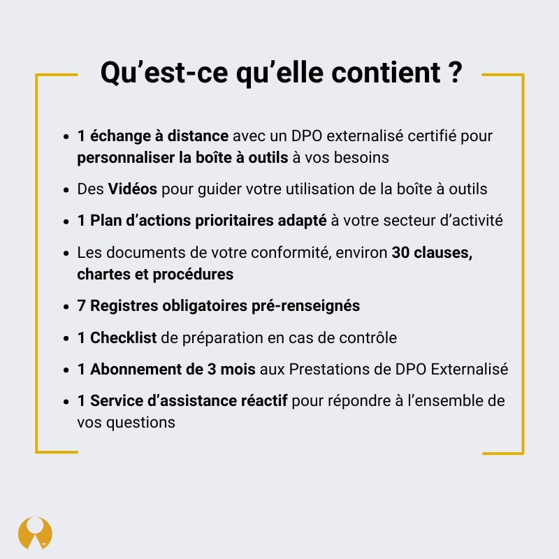 Boîte à outils complète RGPD