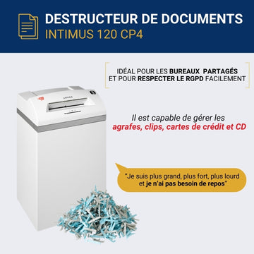 Destructeur de documents intimus 120 CP4 coupe croisée